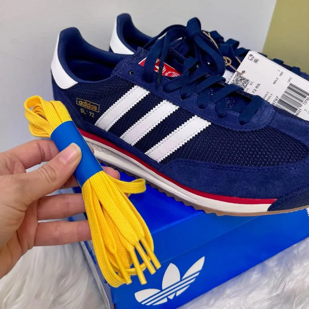 Adidas SL 72 RS Retro Sneakers Blue Red White JQ9797 Patriotic Americana Men 7.5